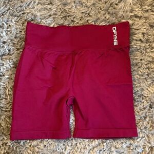 Women's High-Waist Maroon Bike Shorts